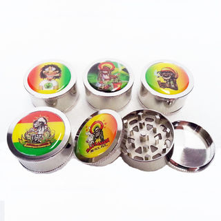 Grinder Metal Rasta 3pce No Lip MO265