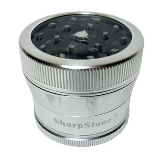 Grinder Sharpstone v2.0 Clear Top 55mm 4pce Silver MO203